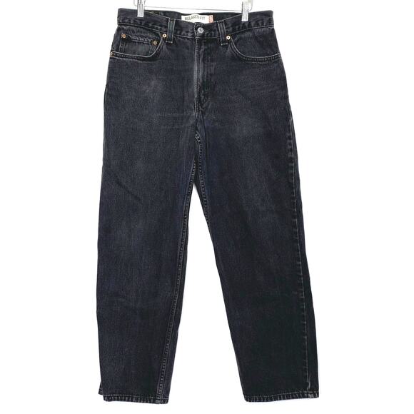 LEVI'S 550 Relaxed Fit Jeans Mens Sz 32 x 30 Black Wash Straight Leg Grunge Rock - Picture 2 of 8